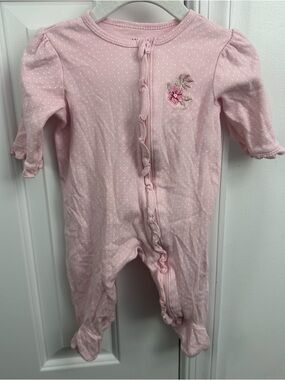 Little Me pink sleeper 6m